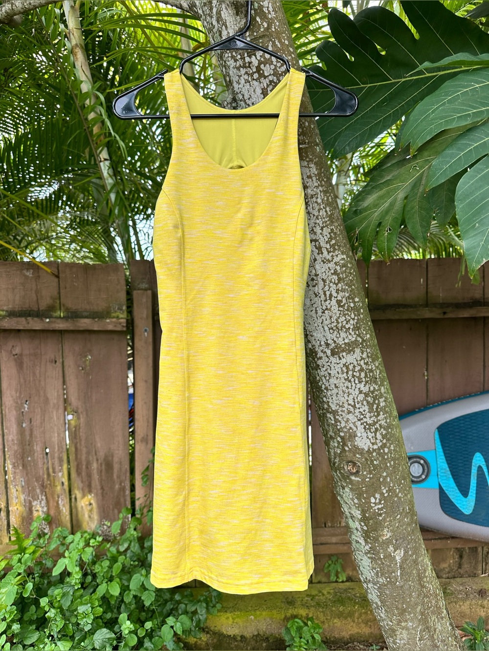 Outdoor Voices Flow Circle Back Dress Bright Yellow Size S